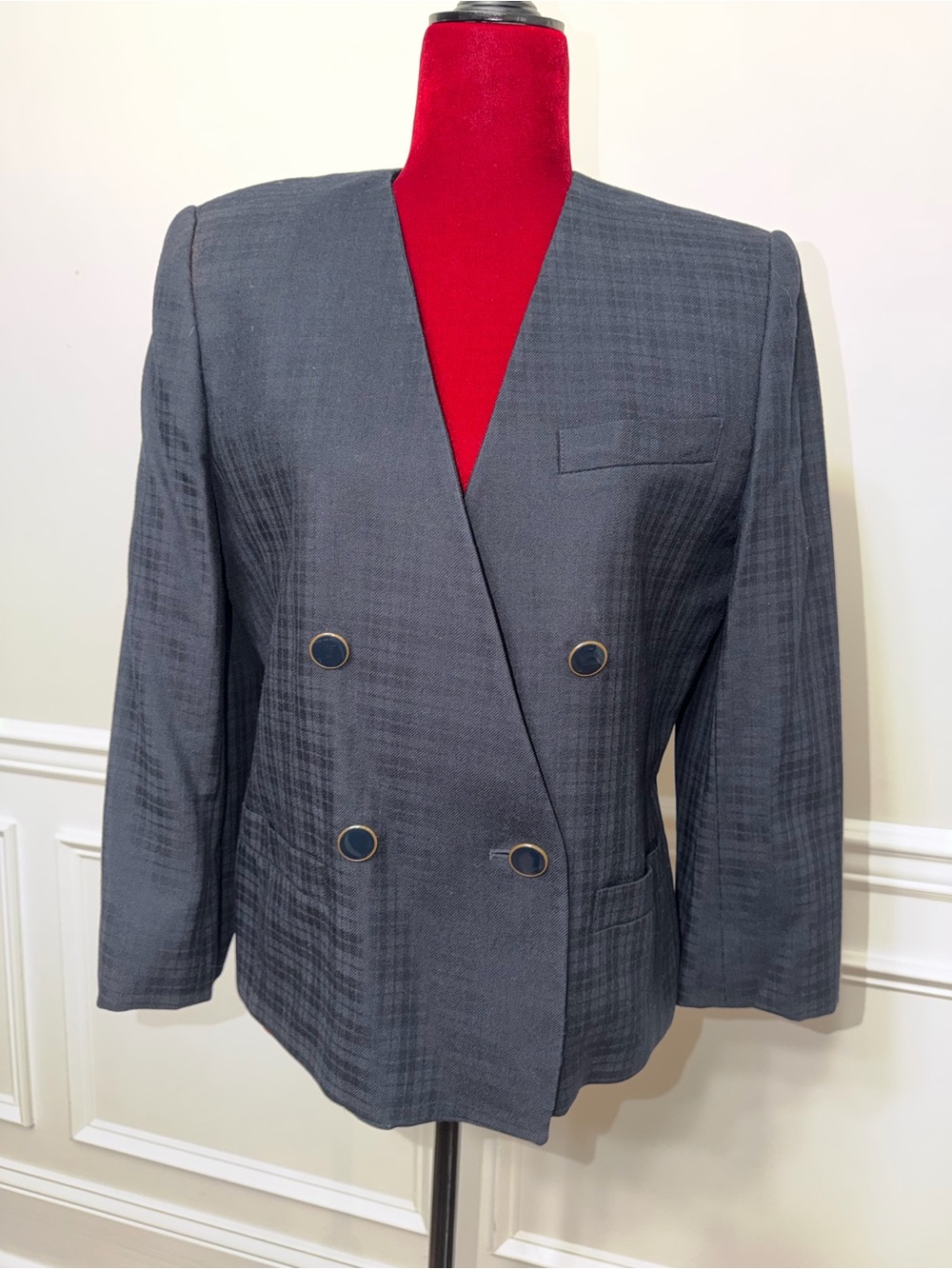 Vintage Charter Club Pure Virgin Wool Blazer Jacket Women’s 6 Double Breasted